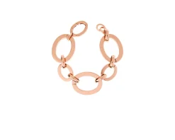 Bracciale in bronzo rosè con ovali piatti Unoaerre