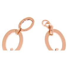 Bracciale in bronzo rosè con ovali piatti Unoaerre