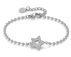Bracciale milleluci acciaio con stella e zirconi Nomination