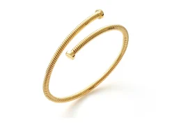 Bracciale rigido classica in bronzo dorato Unoaerre