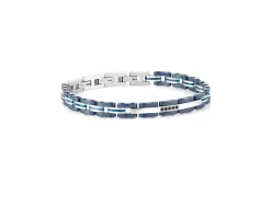 Bracciale strong acciaio con zirconi neri Nomination