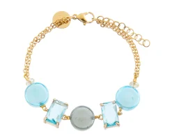 Bracciale sunset mirage vetro di murano acquamare e cristalli Murrina murano venezia