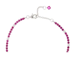 Bracciale tennis argento con cubic zirconia e zirconi rubino Sovrani