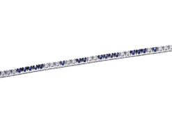 Bracciale tennis oro 750‰ e diamanti ct. 0.85 e zaffiri ct. 1.45 Davite & delucchi