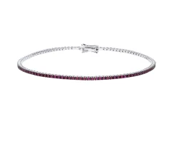 Bracciale tennis oro 750‰ e rubini ct. 1.05 Davite & delucchi
