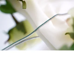 Bracciale tennis oro 750‰ e smeraldi ct. 0.90 Davite & delucchi