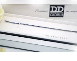 Bracciale tennis oro 750‰ e zaffiri ct. 1.10 Davite & delucchi