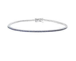 Bracciale tennis oro 750‰ e zaffiri ct. 1.10 Davite & delucchi