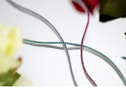 Bracciale tennis oro 750‰ e zaffiri ct. 1.10 Davite & delucchi