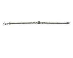 Bracciale uomo deep argento con zirconi neri Sovrani