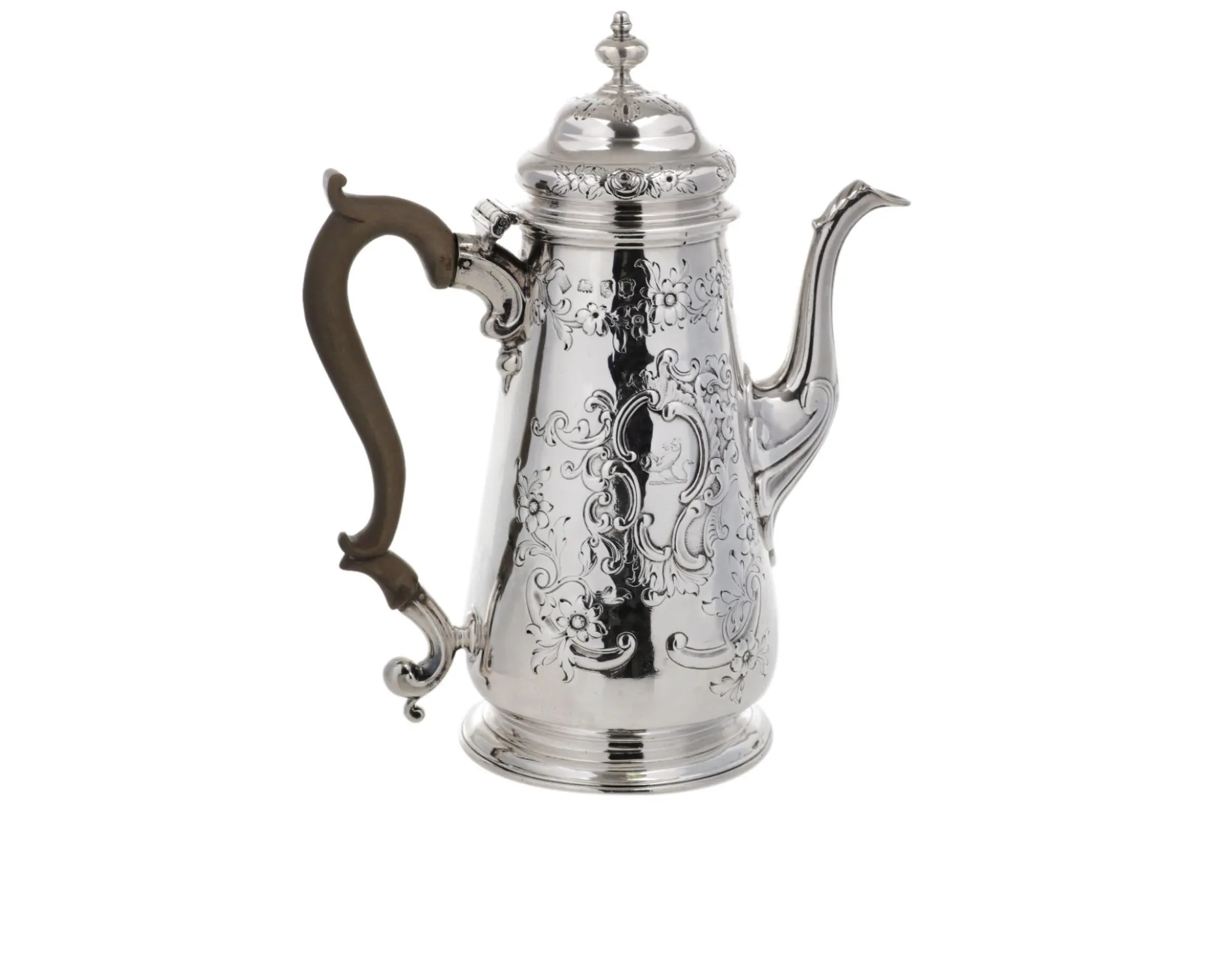 Caffettiera argento londra (gb) 1742-1743 Selezione zanolli