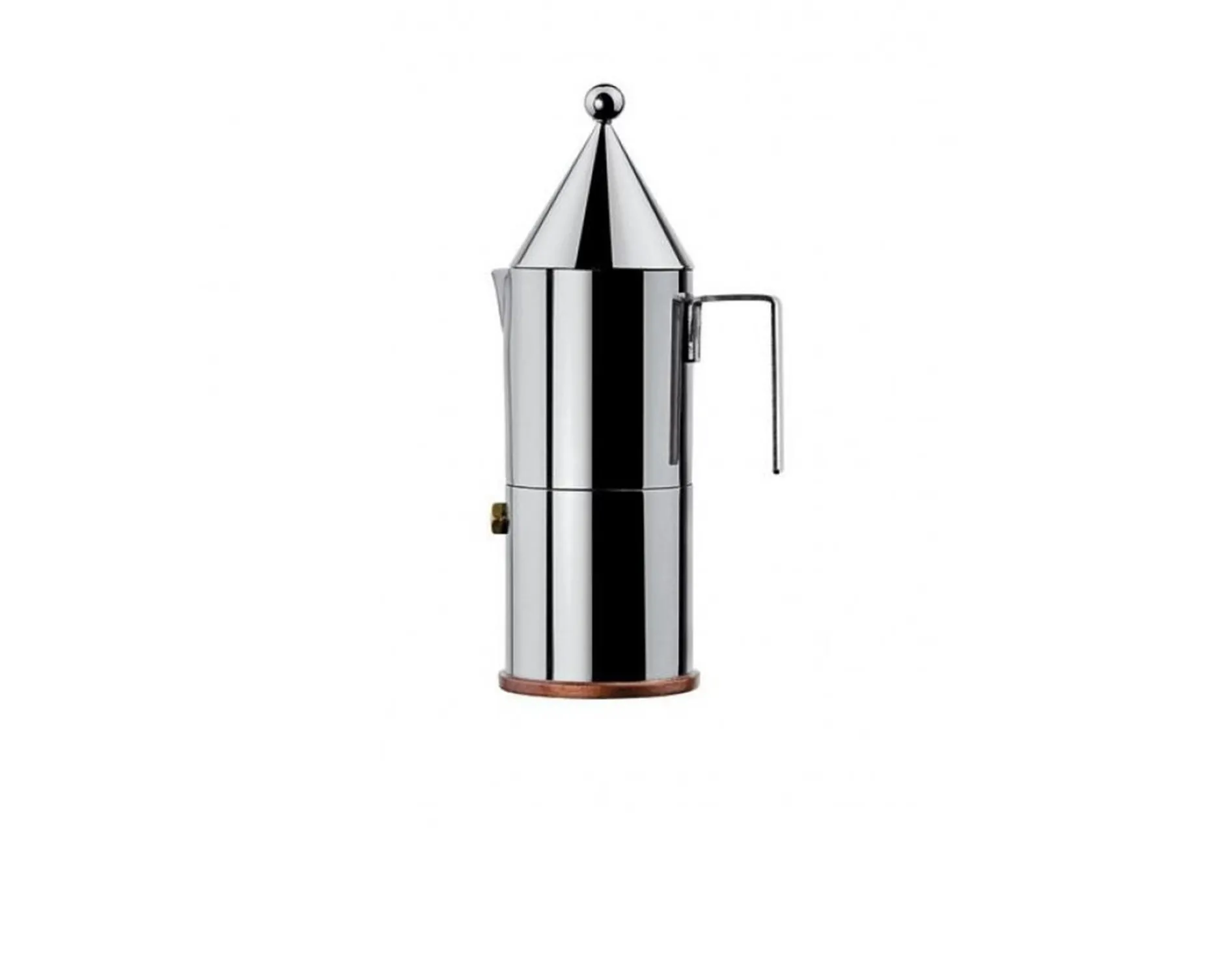 Caffettiera espresso la conica acciaio 3 tazze Alessi