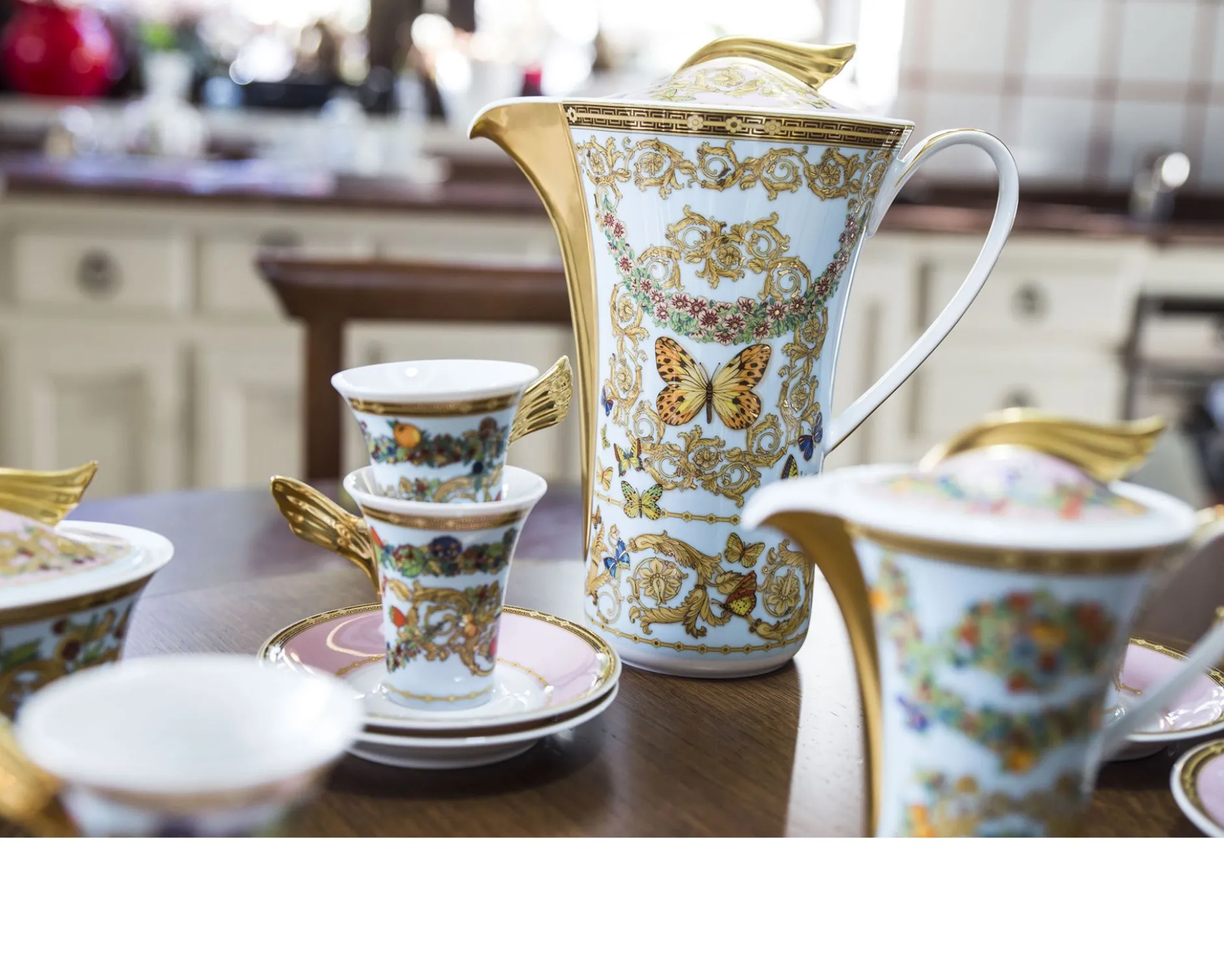 Caffettiera le jardin porcellana Versace