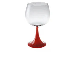 Calice borgogna burlesque vetro di murano corallo grigio Nasonmoretti
