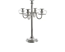 Candelabro argento a cinque fiamme in stile inglese Selezione zanolli