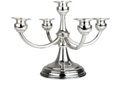 Candelabro argento a cinque fiamme in stile inglese Selezione zanolli