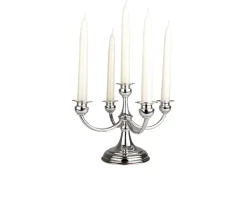 Candelabro argento a cinque fiamme in stile inglese Selezione zanolli