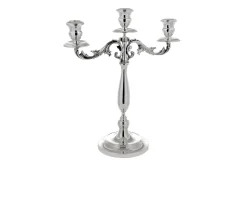 Candelabro argento a tre fiamme in stile barocco Selezione zanolli