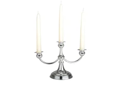 Candelabro argento a tre fiamme in stile inglese Selezione zanolli