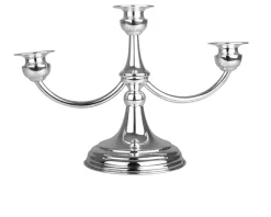 Candelabro argento a tre fiamme in stile inglese Selezione zanolli