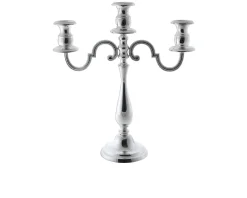 Candelabro argento a tre fiamme in stile inglese Selezione zanolli