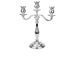 Candelabro argento trilaminato a tre fiamme in stile inglese Selezione zanolli
