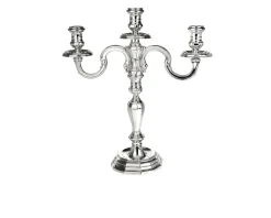 Candelabro barocco argento a tre fiamme Selezione zanolli