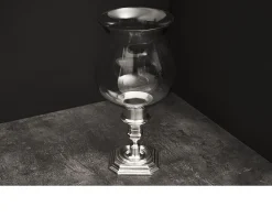 Candeliere basso monofiamma argento usato ricondizionato Zanolli vintage