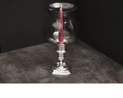Candeliere basso monofiamma argento usato ricondizionato Zanolli vintage