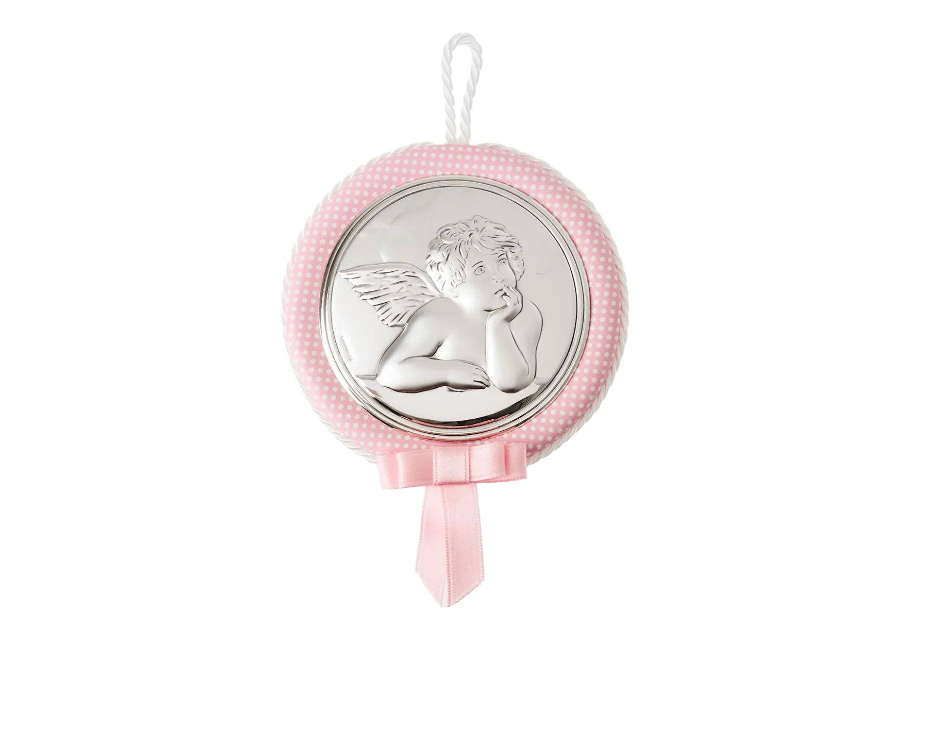 Capoculla carillon angelo raffaello argento bilaminato rosa Selezione zanolli