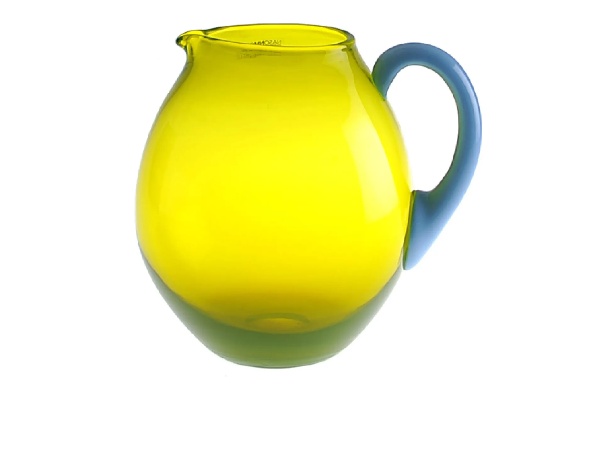 Caraffa dandy vetro di murano celeste verde acido Nasonmoretti