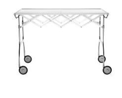 Carrello battista acciaio bianco Kartell
