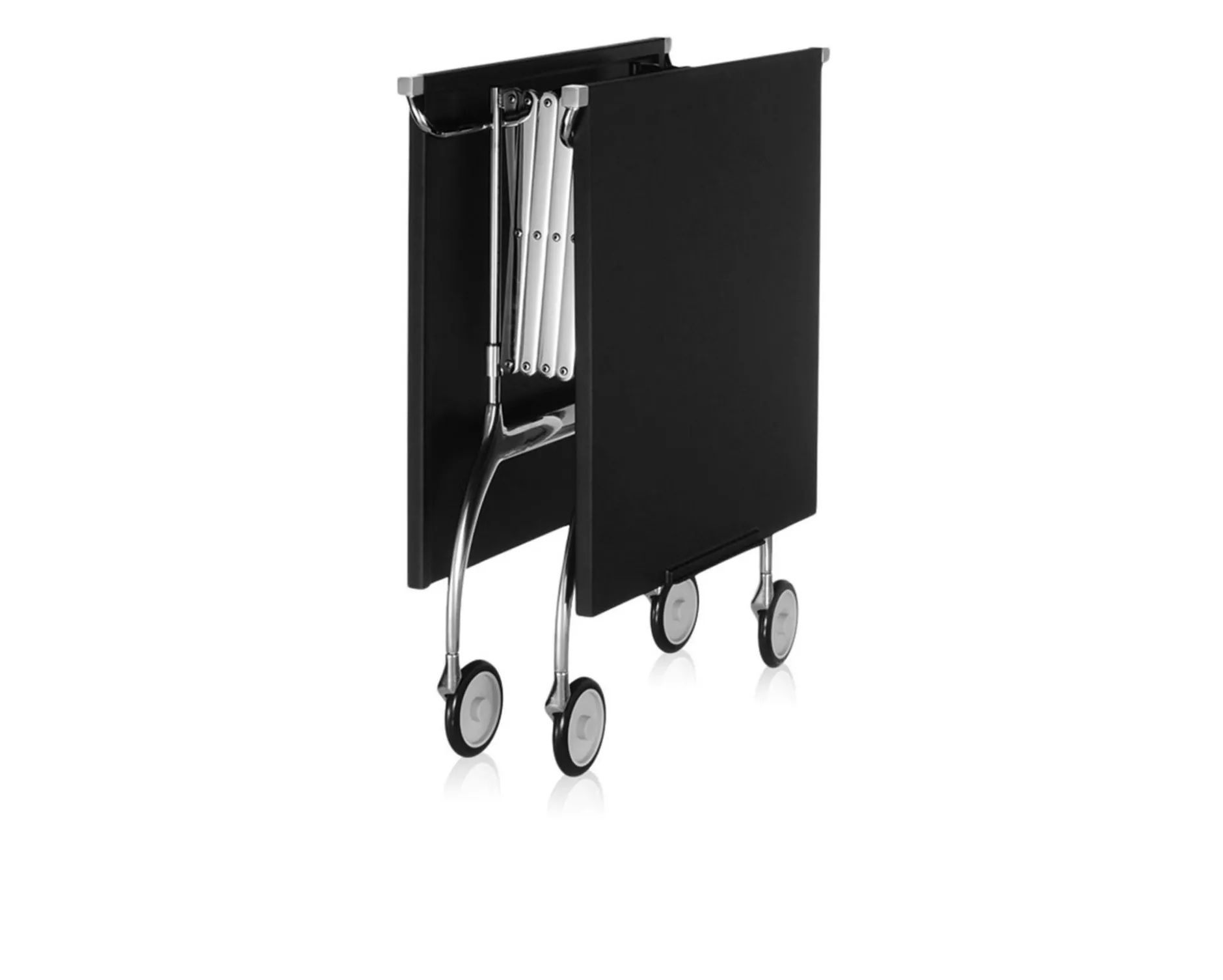 Carrello battista acciaio nero Kartell