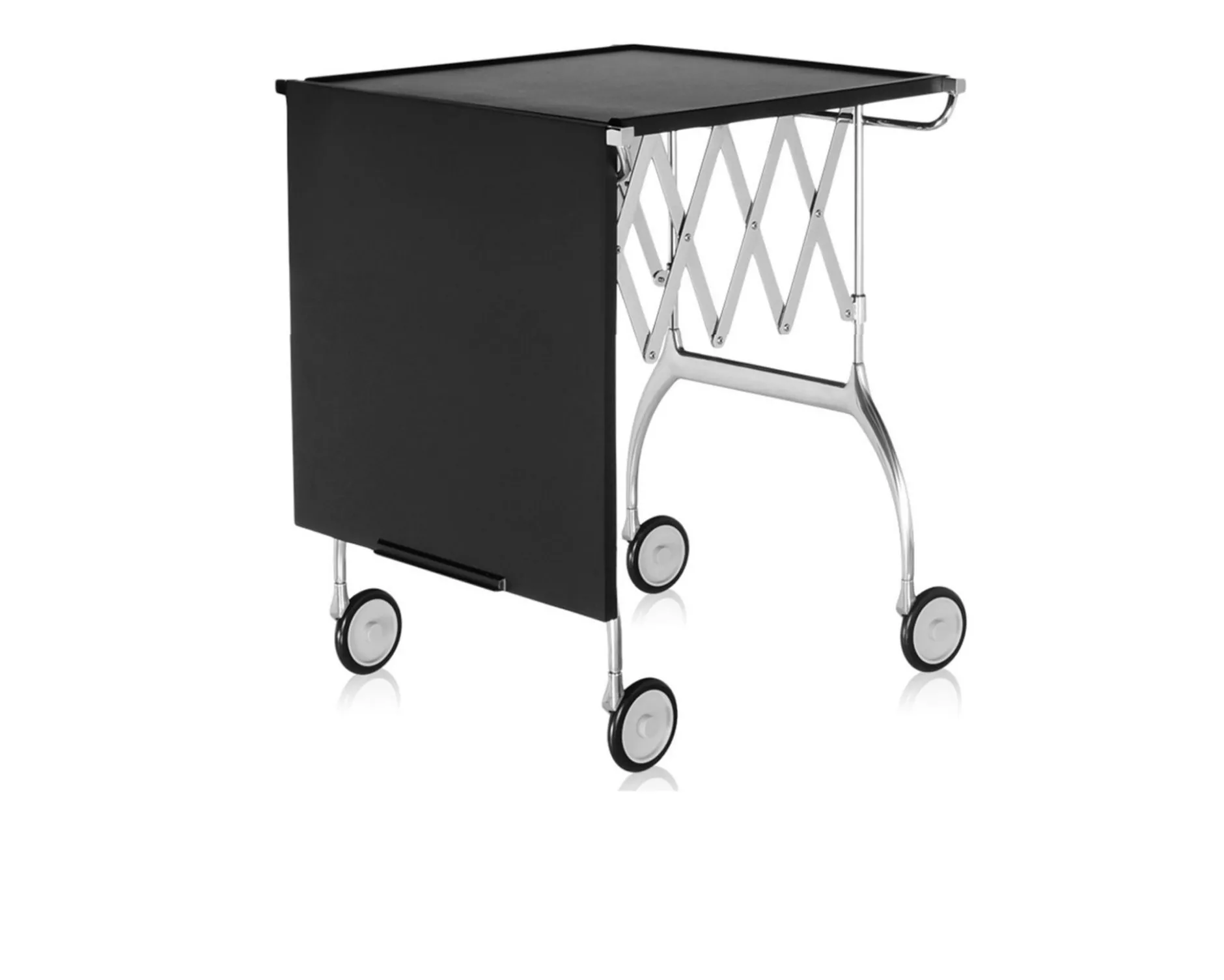 Carrello battista acciaio nero Kartell