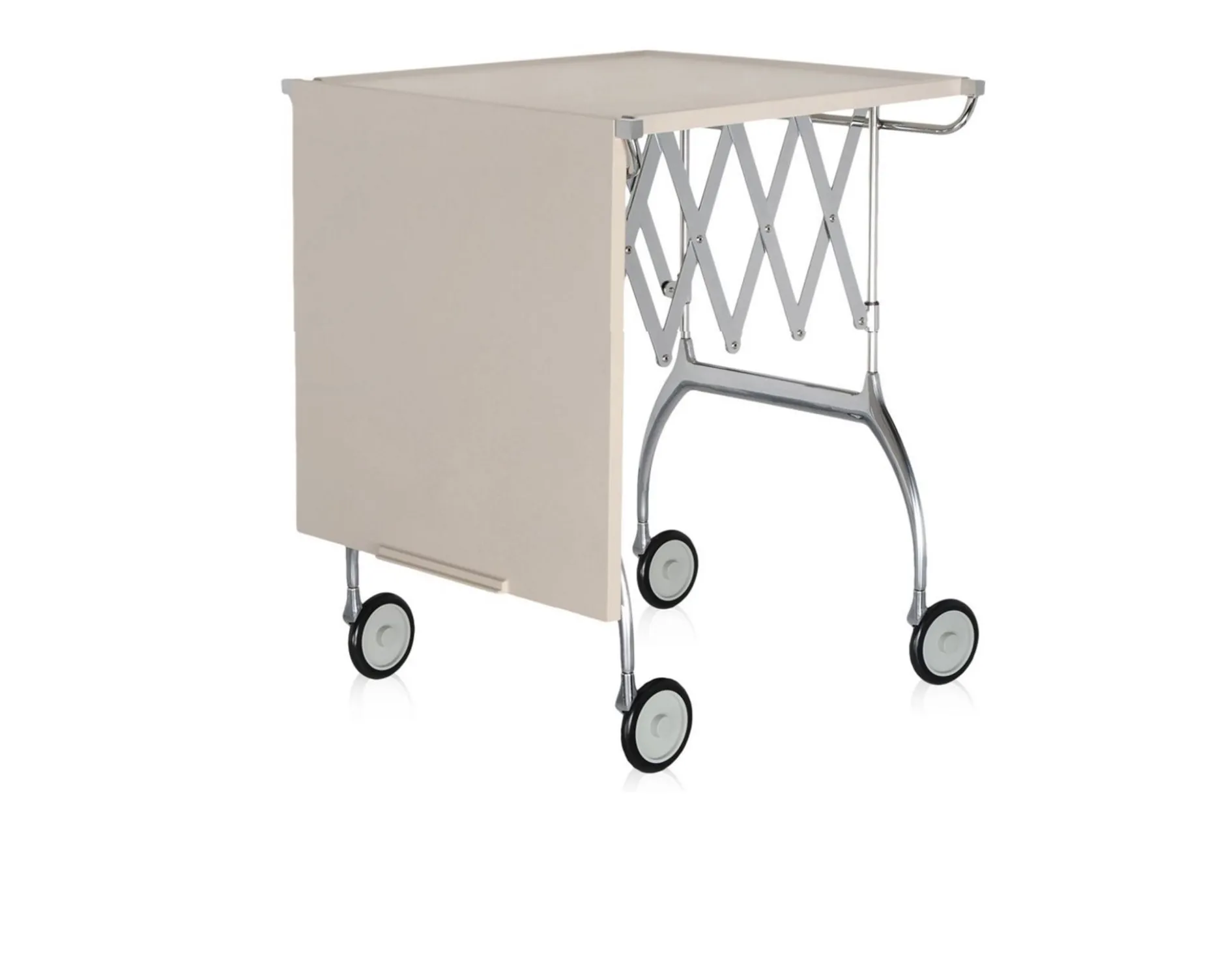 Carrello battista acciaio panna Kartell