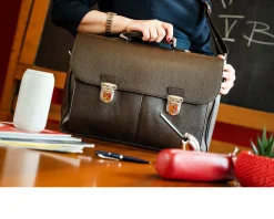 Cartella job pelle testa di moro a due tasche Selezione zanolli