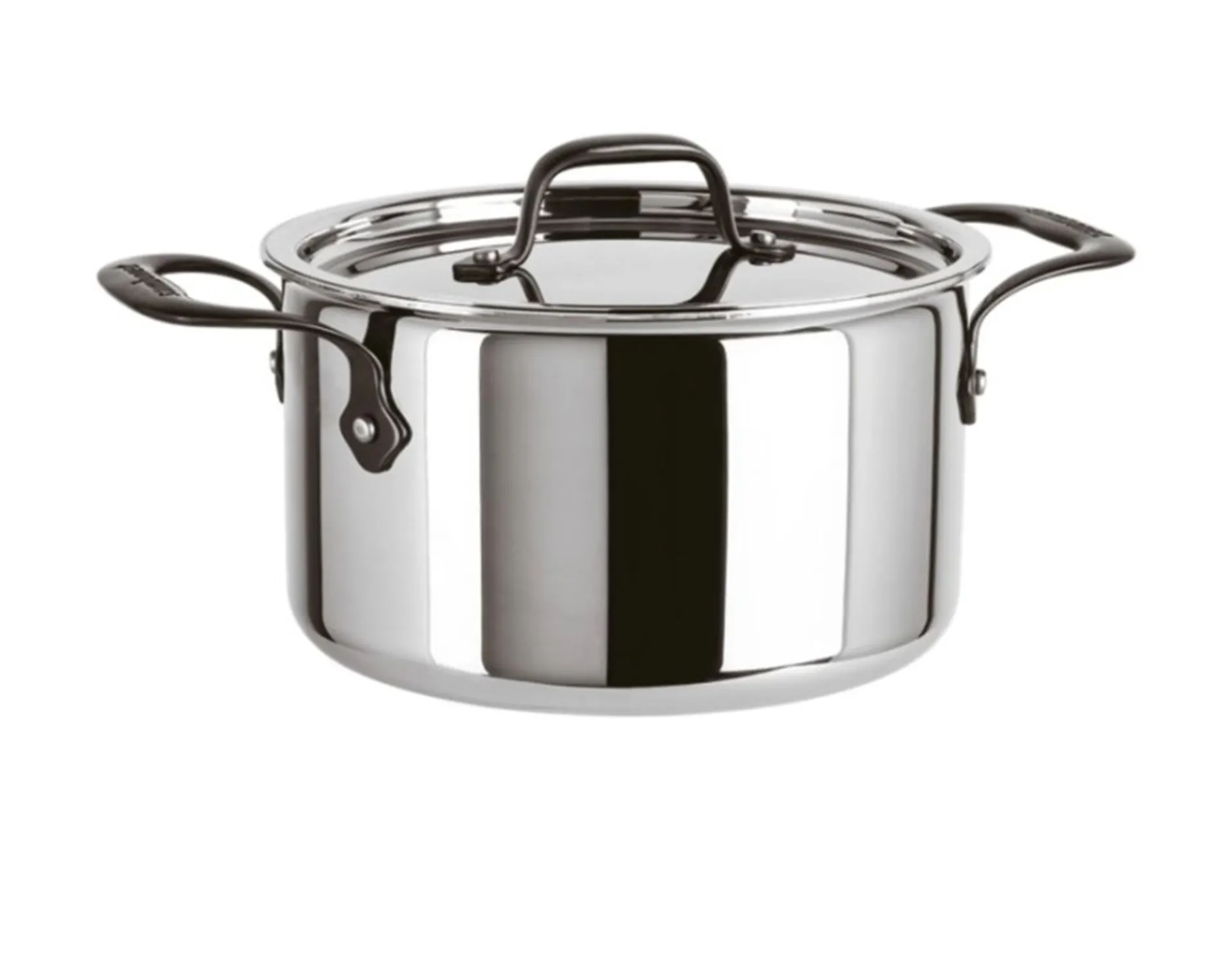 Casseruola alta home chef acciaio con due maniglie e coperchio Sambonet