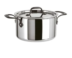 Casseruola alta home chef acciaio con due maniglie e coperchio Sambonet