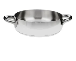 Casseruola bassa due manici mami acciaio Alessi