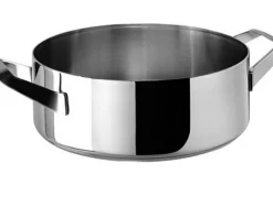 Casseruola bassa menu acciaio con due maniglie Sambonet