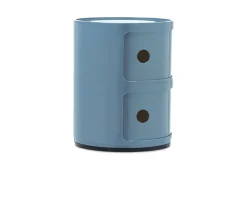 Cassettiera componibile a due elementi colore azzurro Kartell
