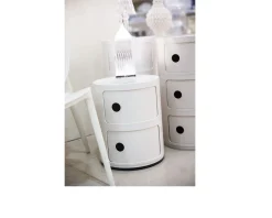 Cassettiera componibile a due elementi colore bianco Kartell