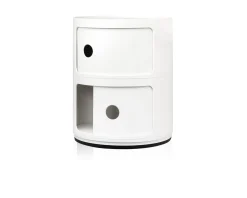 Cassettiera componibile a due elementi colore bianco Kartell