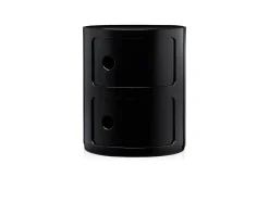 Cassettiera componibile a due elementi colore nero Kartell