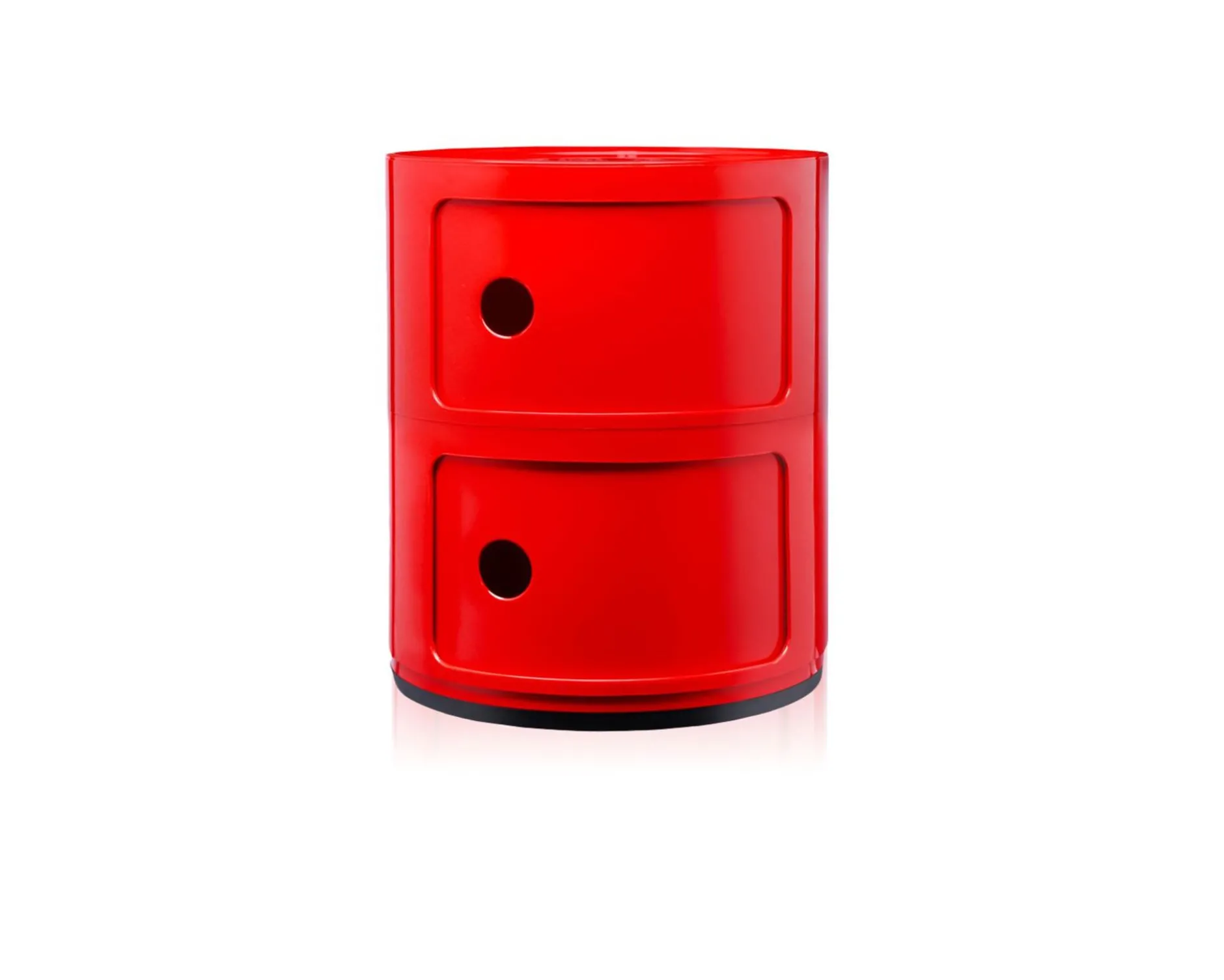 Cassettiera componibile a due elementi colore rosso Kartell