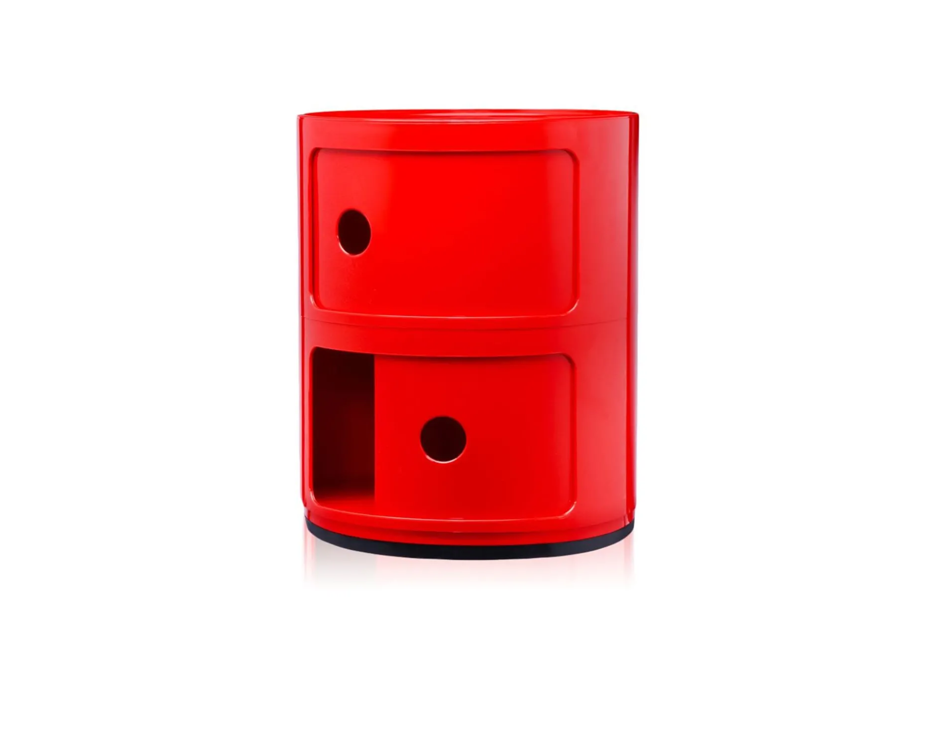 Cassettiera componibile a due elementi colore rosso Kartell