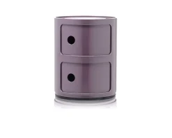 Cassettiera componibile a due elementi colore viola Kartell