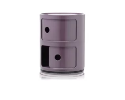 Cassettiera componibile a due elementi colore viola Kartell