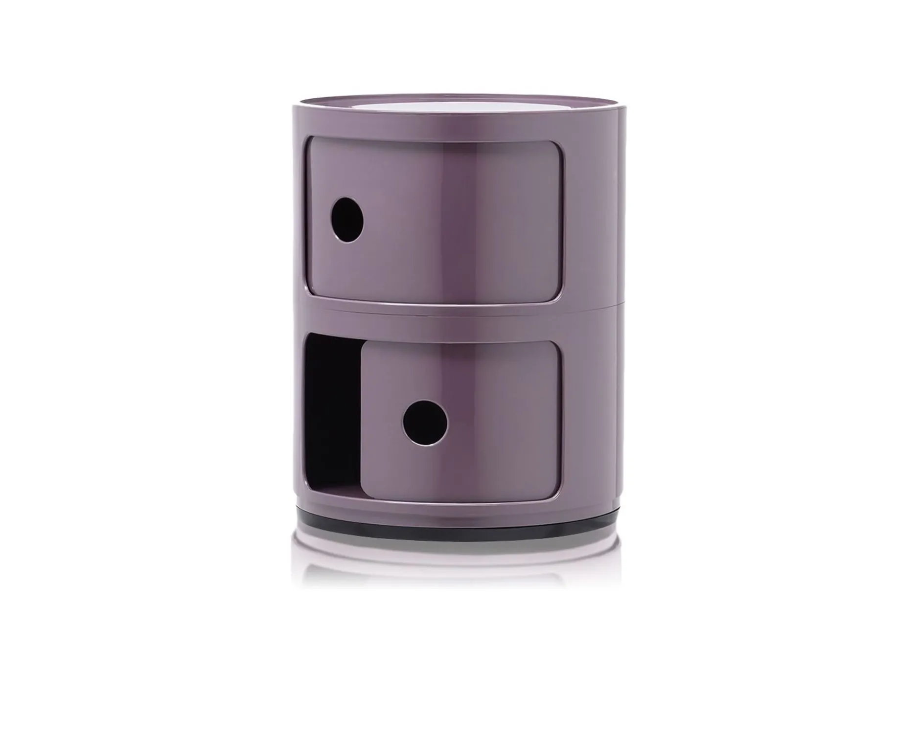 Cassettiera componibile a due elementi colore viola Kartell