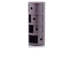 Cassettiera componibile a quattro elementi colore viola Kartell